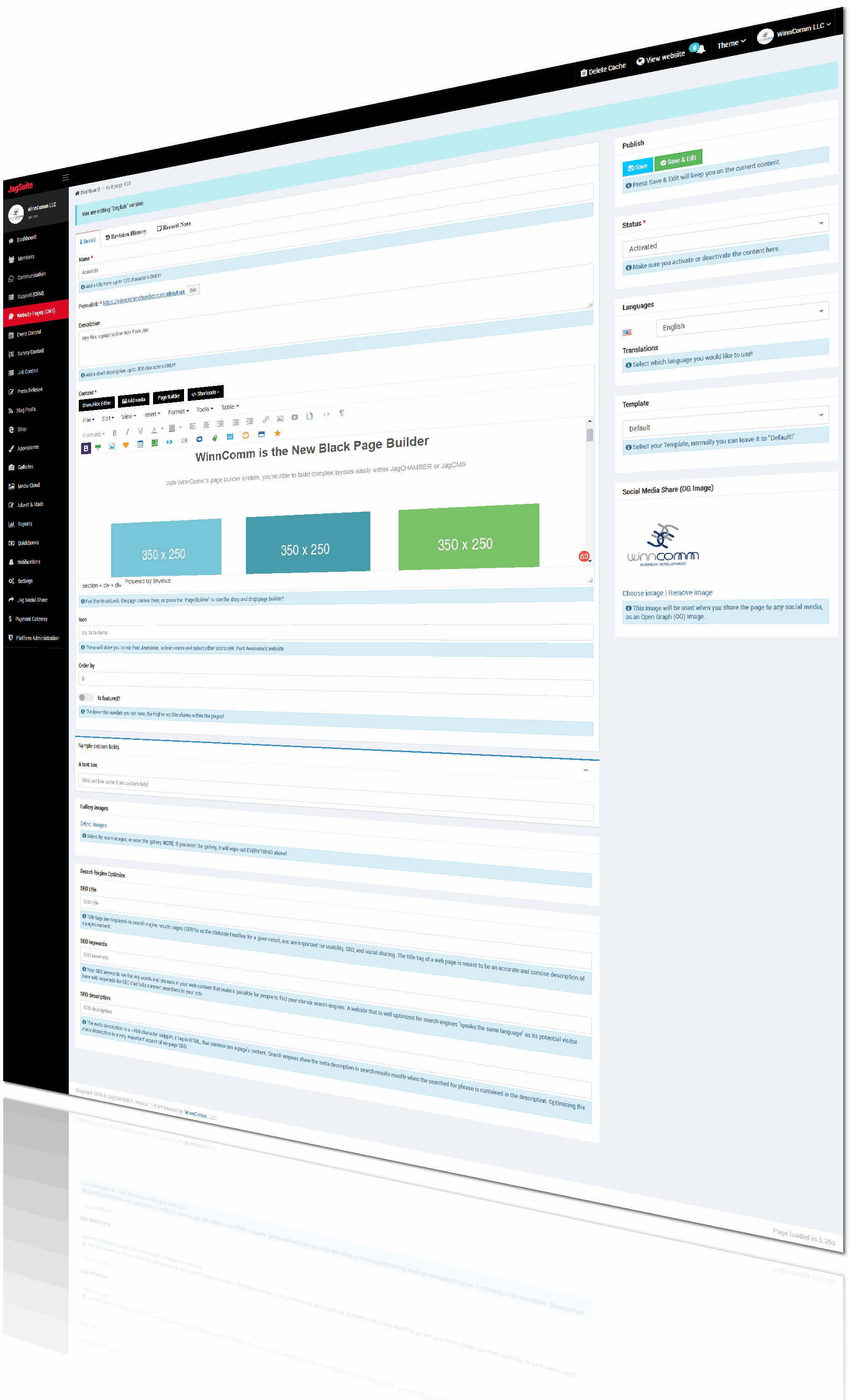 WinnComm Page Builder